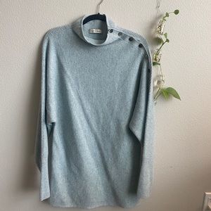 Baby Blue wool/cashmere tunic sweater - M